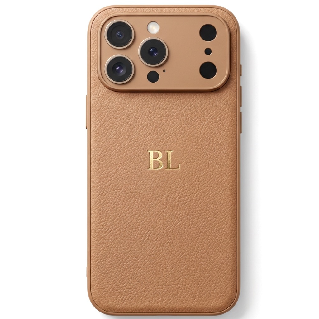 BHcase Camera Leather Monogram Brown Kryt iPhone 17 Pro Max