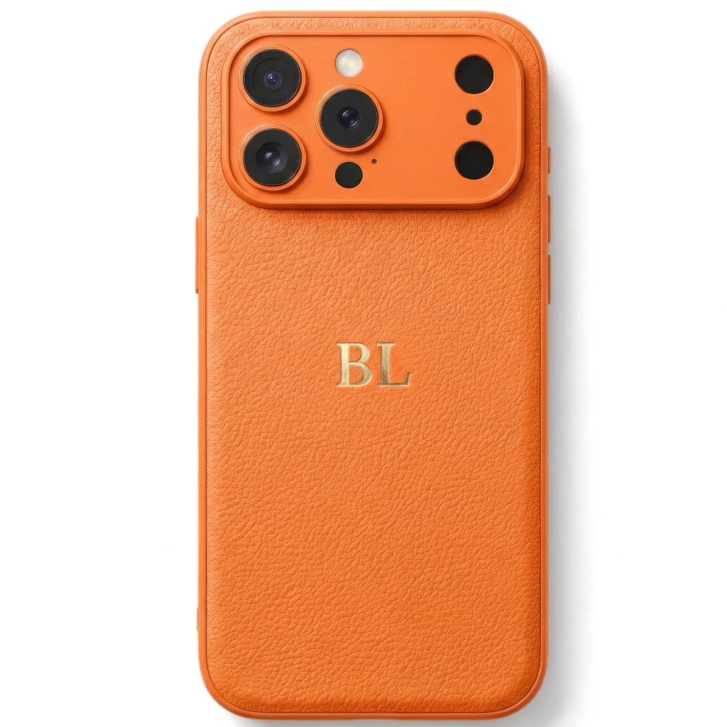 BHcase Camera Leather Monogram Cream Kryt iPhone 17 Pro