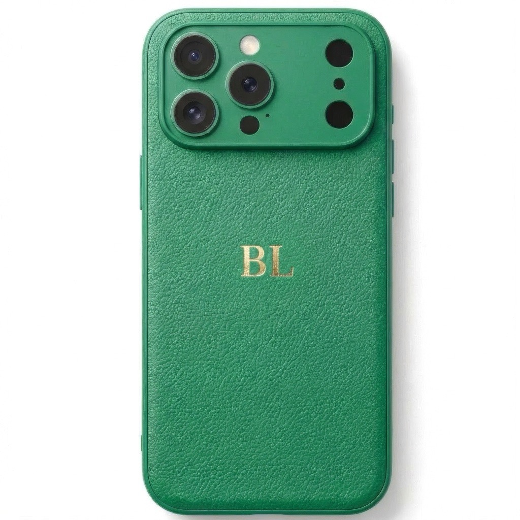 BHcase Camera Leather Monogram Cream Kryt iPhone 17 Pro