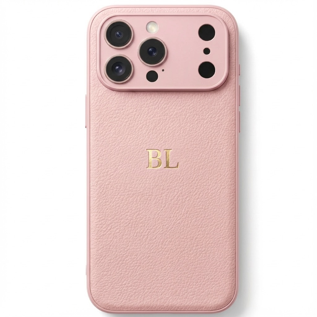 BHcase Camera Leather Monogram Pink Kryt iPhone 17 Pro Max
