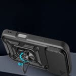 Hybrid Armor Camshield With Stand And Camera Cover Black Kryt iPhone 17 Pro