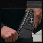 Hybrid Armor Camshield With Stand And Camera Cover Black Kryt iPhone 17 Pro