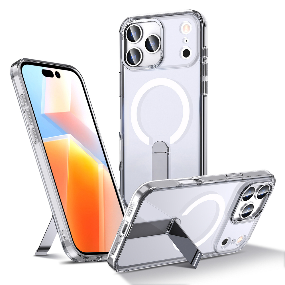 Hybrid Armor X With Stand , Compatible With MagSafe Transparent Kryt iPhone 17 Pro