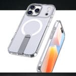 Hybrid Armor X With Stand , Compatible With MagSafe Transparent Kryt iPhone 17 Pro