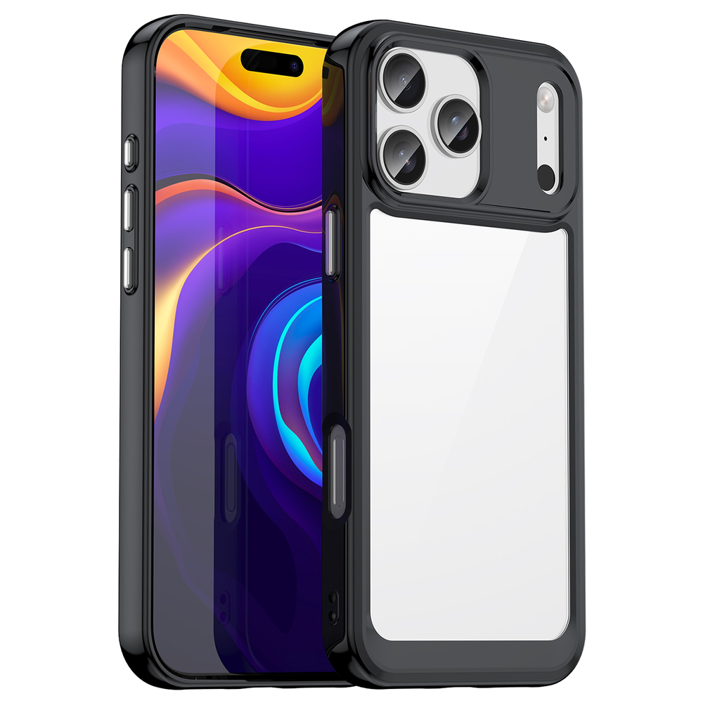 Outer Space Black Transparent Kryt iPhone 17 Pro