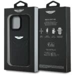 Aston Martin HC Leather Victory Design Black Kryt iPhone 16 Pro Max