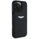 Aston Martin HC Leather Victory Design to Black Kryt iPhone 16 Pro