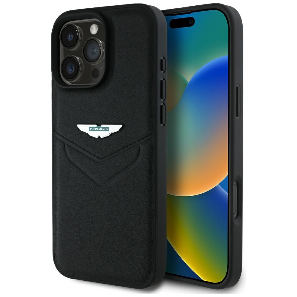 Aston Martin HC Leather Victory Design to Black Kryt iPhone 16 Pro