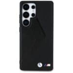 BMW Leather Oversized Stripes MagSafe Black Kryt Samsung Galaxy S25 Ultra