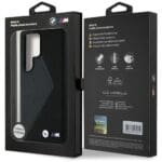 BMW Leather Oversized Stripes MagSafe Black Kryt Samsung Galaxy S25 Ultra