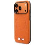 BMW M FW Logo Metal MagSafe Orange Kryt iPhone 17 Pro Max
