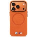 BMW M FW Logo Metal MagSafe Orange Kryt iPhone 17 Pro Max