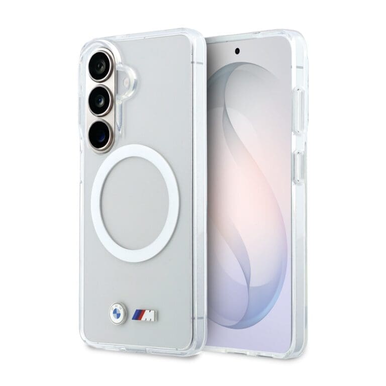 BMW M IML Metal Logo Magnetic Transparent Kryt Samsung Galaxy S26