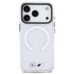 BMW M IML Shockproof Metal Logos MagSafe Transparent Kryt iPhone 17 Pro Max