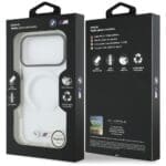 BMW M IML Shockproof Metal Logos MagSafe Transparent Kryt iPhone 17 Pro Max