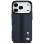 BMW M Perforated Stripe Logo MagSafe Navy Blue Kryt iPhone 17 Pro