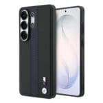 BMW M PU Leather Perforated Stripes and Metal Logo Magnetic Blue Kryt Samsung Galaxy S26 Ultra