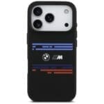 BMW M Silicon Horizontal Line MagSafe Black Kryt iPhone 17 Pro
