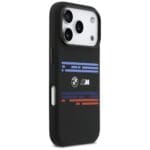 BMW M Silicon Horizontal Line MagSafe Black Kryt iPhone 17 Pro