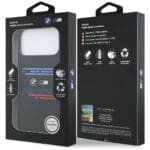 BMW M Silicon Horizontal Line MagSafe Black Kryt iPhone 17 Pro Max