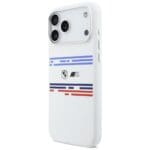 BMW M Silicon Horizontal Line MagSafe White Kryt iPhone 17 Pro Max
