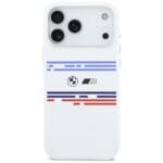 BMW M Silicon Horizontal Line MagSafe White Kryt iPhone 17 Pro Max