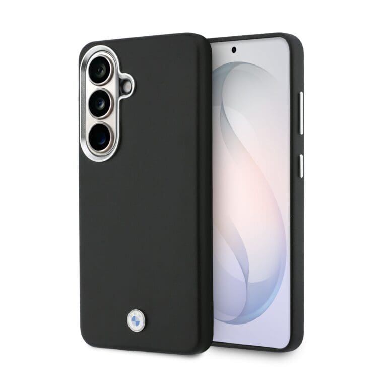 BMW Signature PU Leather Metal Logo Magnetic Black Kryt Samsung Galaxy S26