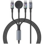 Cable Usams Huan Series SJ754 72W USB-C to USB-C + USB-C + wireless charger watch tarnish
