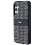 DKNY DKHCMPRTHSLK S926 Black Hardcase Leather Mono Stripe & Metal Logo Kryt Samsung Galaxy S24 Plus