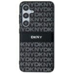 DKNY DKHCMPRTHSLK S926 Black Hardcase Leather Mono Stripe & Metal Logo Kryt Samsung Galaxy S24 Plus