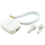 Earphones TWS Guess Pearl Strap White