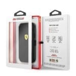 Ferrari FESPEFLBKP12MBK Black Book On Track Perforated Kryt iPhone 12/12 Pro