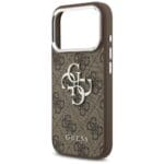 Guess 4G Big 4G Classic Logo Brown Silver Kryt iPhone 17 Pro