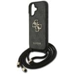 Guess 4G Big Logo Cord Stap Crossbody Black Kryt iPhone 17