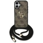 Guess 4G Big Logo Cord Stap Crossbody Brown Kryt iPhone 17