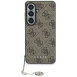Guess 4G Classic Logo Charm MagSafe Brown Kryt Samsung Galaxy S26