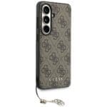 Guess 4G Classic Logo Charm MagSafe Brown Kryt Samsung Galaxy S26