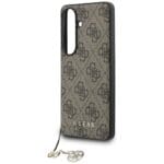Guess 4G Classic Logo Charm MagSafe Brown Kryt Samsung Galaxy S26