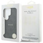 Guess 4G Embossed Ring MagSafe Black Kryt Samsung Galaxy S26 Ultra