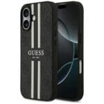 Guess 4G Printed Stripes MagSafe Black Kryt iPhone 17