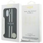 Guess 4G Printed Stripes MagSafe Black Kryt iPhone 17