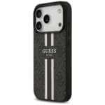 Guess 4G Printed Stripes MagSafe Black Kryt iPhone 17 Pro
