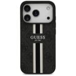 Guess 4G Printed Stripes MagSafe Black Kryt iPhone 17 Pro