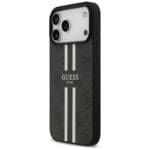 Guess 4G Printed Stripes MagSafe Black Kryt iPhone 17 Pro Max