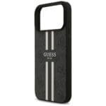 Guess 4G Printed Stripes MagSafe Black Kryt iPhone 17 Pro Max