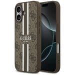 Guess 4G Printed Stripes MagSafe Brown Kryt iPhone 17