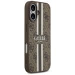 Guess 4G Printed Stripes MagSafe Brown Kryt iPhone 17