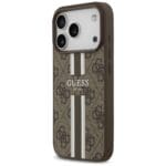 Guess 4G Printed Stripes MagSafe Brown Kryt iPhone 17 Pro