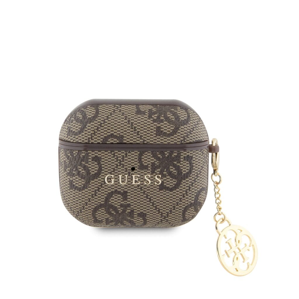 Guess 4G PU Charm Brown Kryt AirPods 3