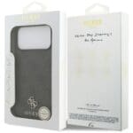 Guess 4G Small Classic Logo MagSafe Black Kryt iPhone 17 Pro Max